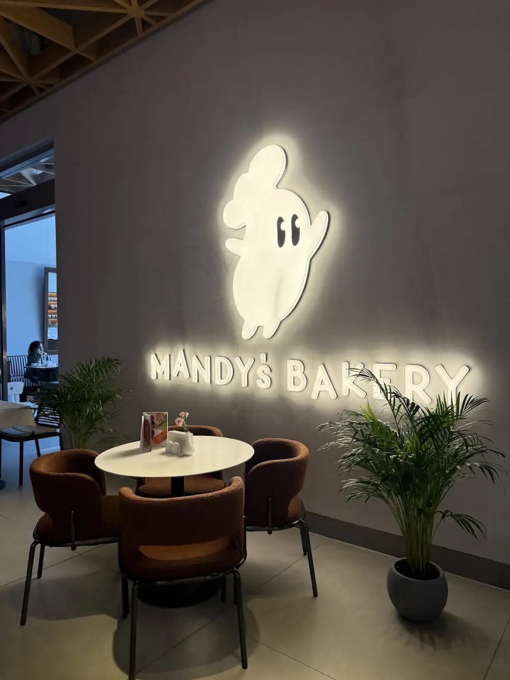 The Mandy's Bakery sign
